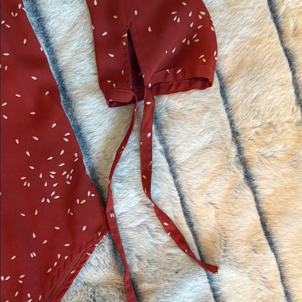 Women's Deep Orange Patterned Blouse - image 4